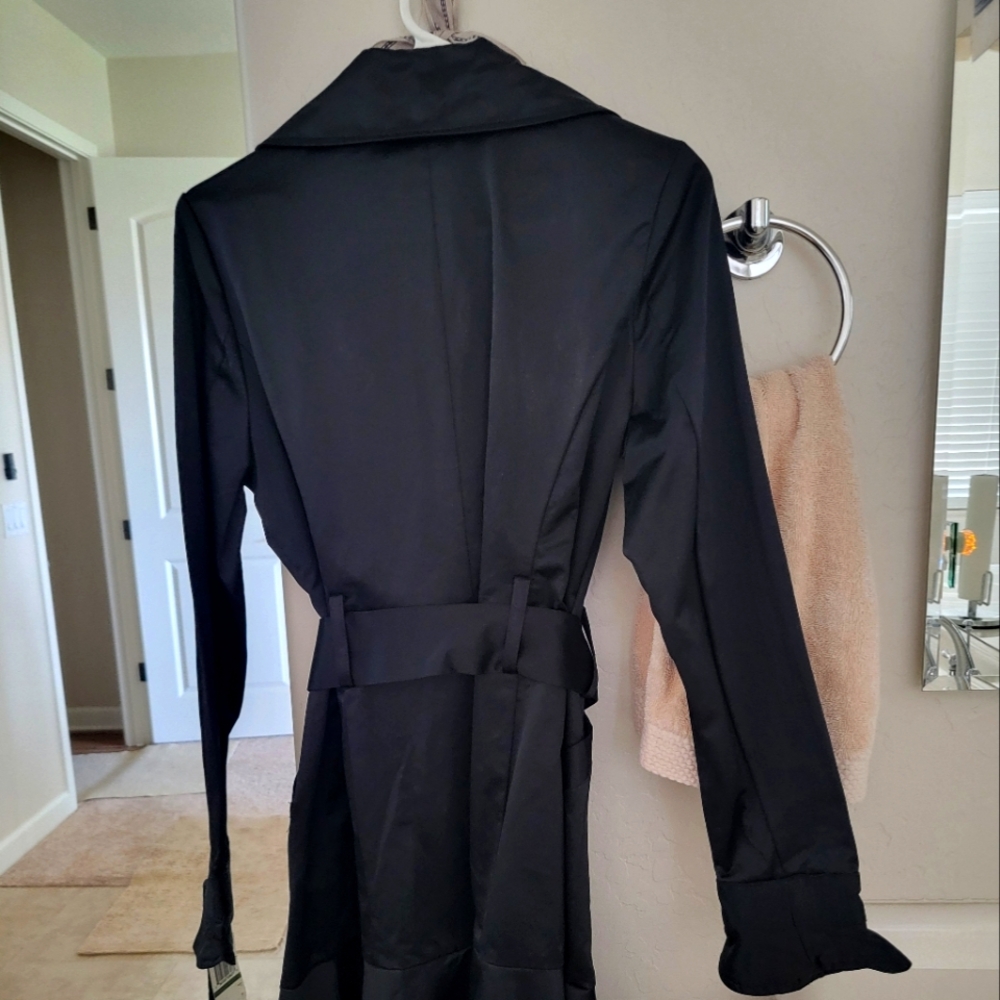 Chic Black Belted Coat